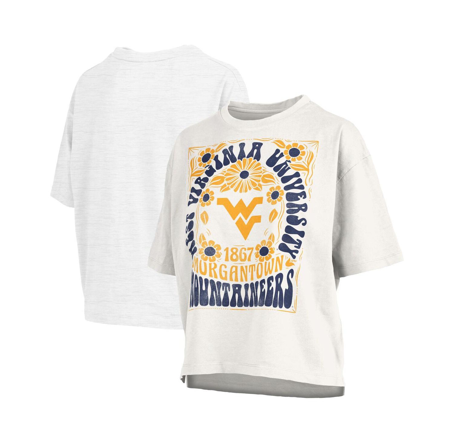 Women's White West Virginia Mountaineers Harmony Oversized T-Shirt
