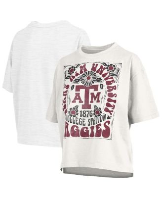 Pressbox - Women's White Texas A&M Aggies Harmony Oversized T-Shirt