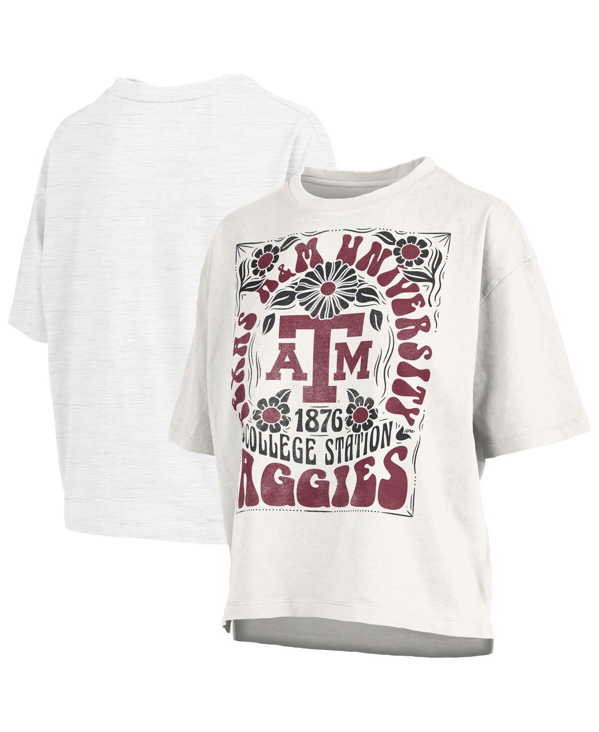 Pressbox Women's White Texas A&m Aggies Harmony Oversized T-shirt In White