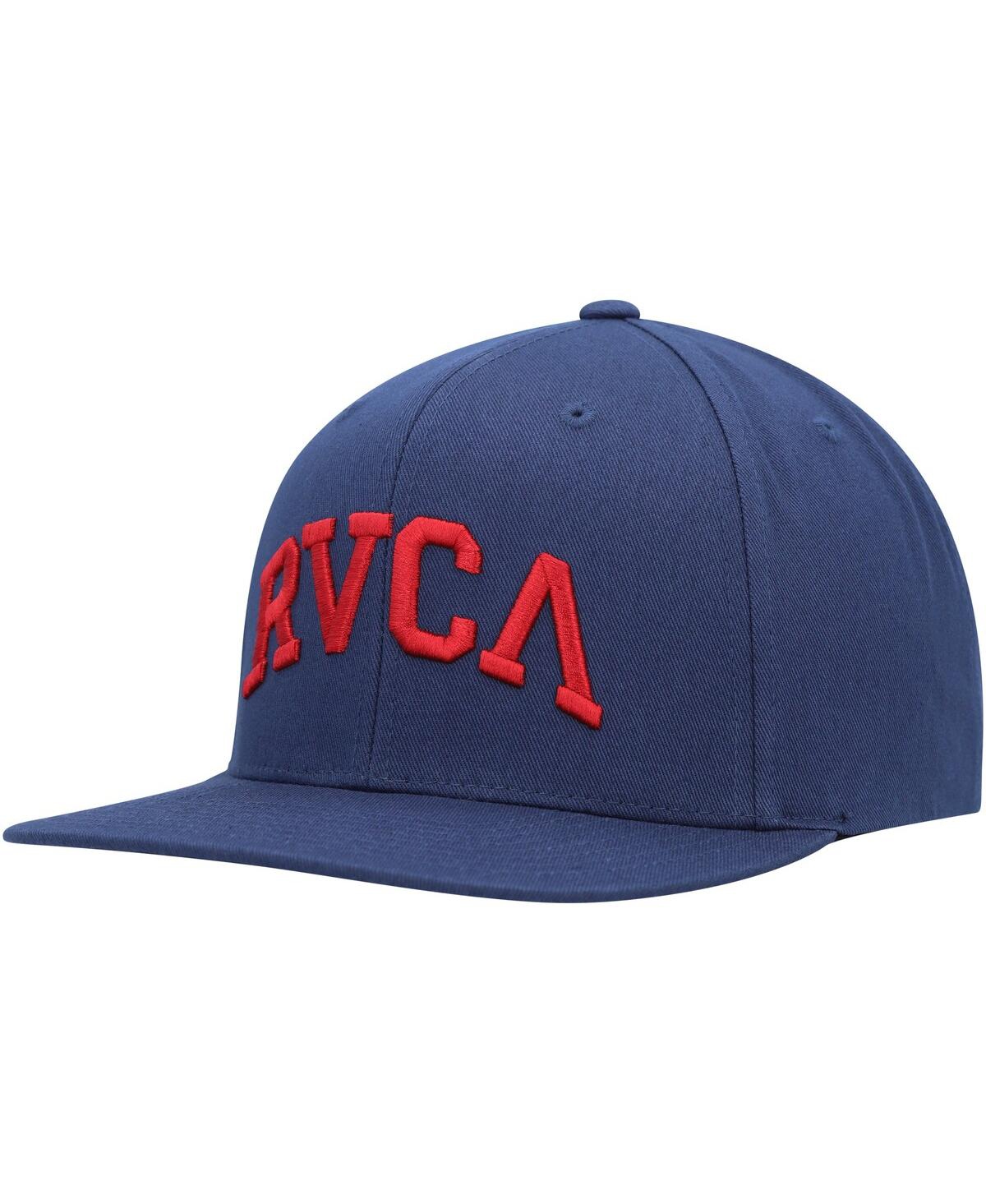 Men's Blue Arched Snapback Hat - Blue