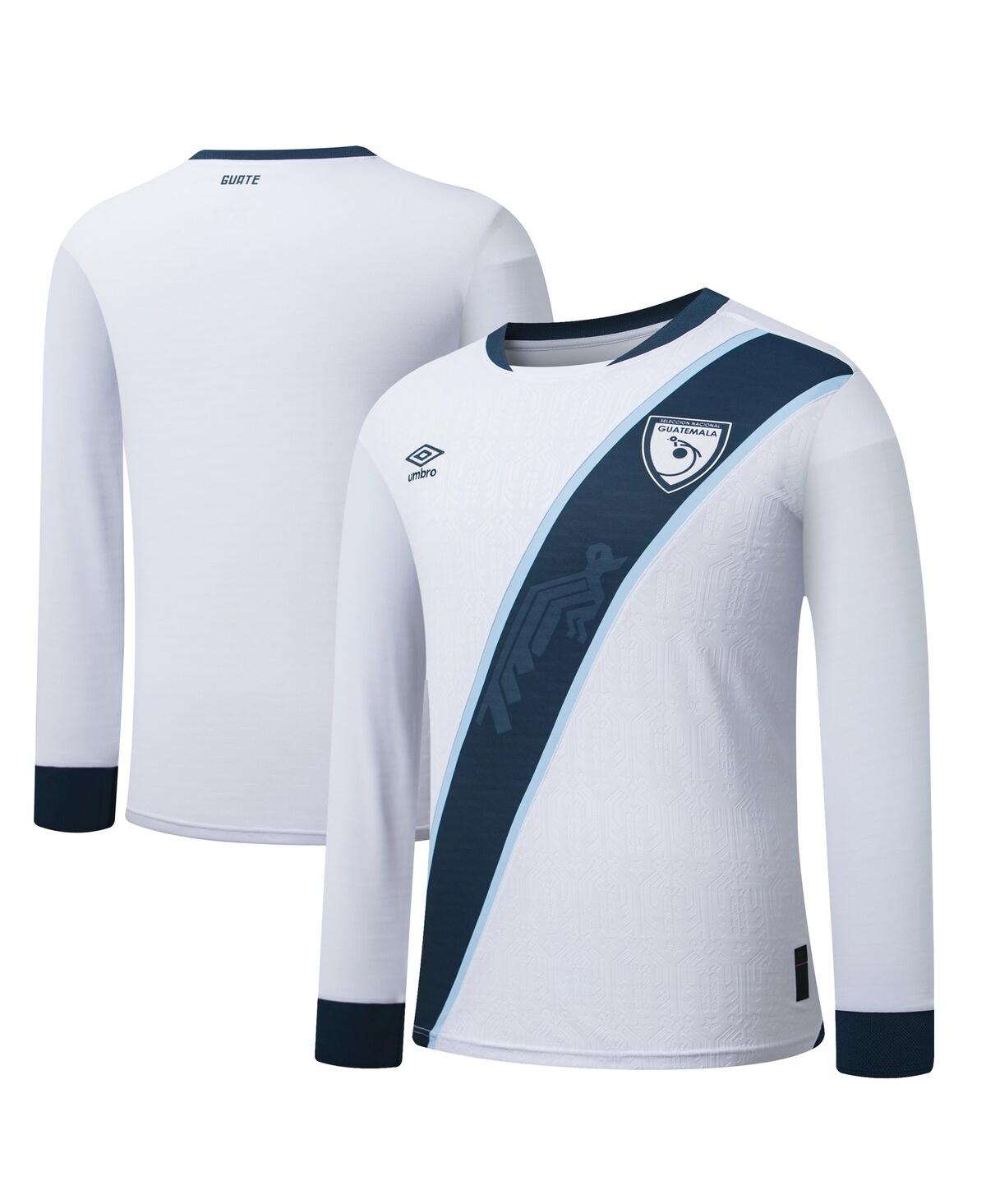 Men's White Guatemala National Team 2025 Home Replica Long Sleeve Jersey - White