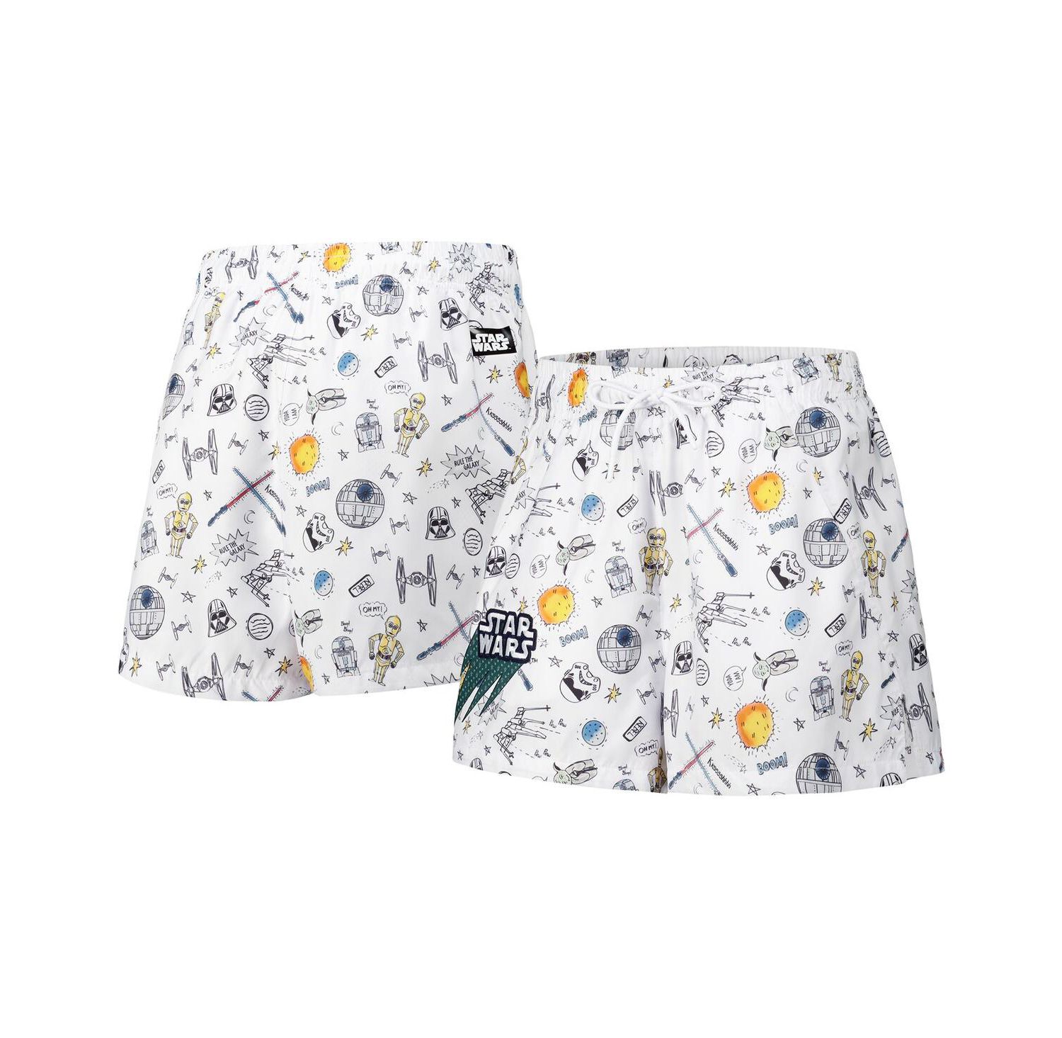 Women's White Star Wars Pop Art Club Shorts