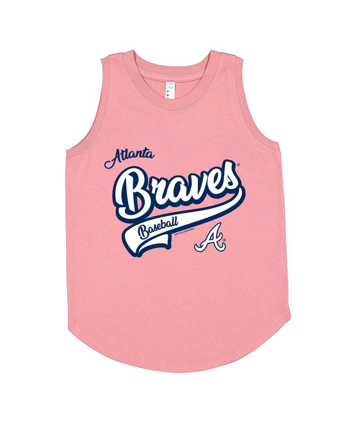 Soft As A Grape Big Girls Pink Philadelphia Phillies Tank Top In Pink