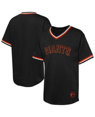 Outerstuff - Big Boys and Girls Black San Francisco Giants Relief Pitcher V-Neck T-Shirt