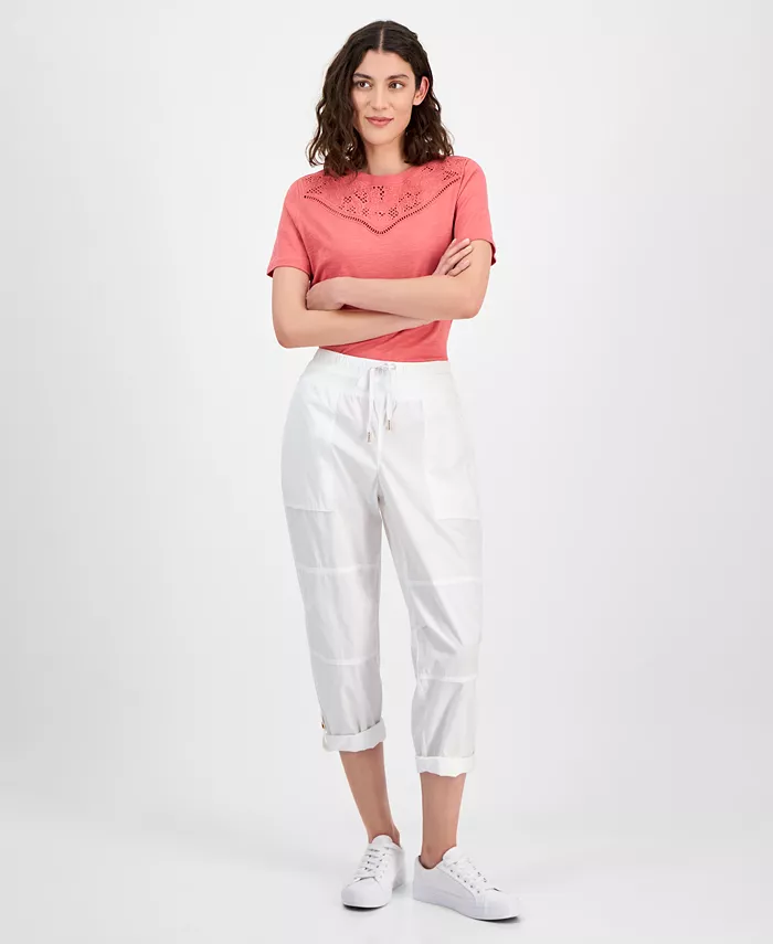 Jeans Women's Cotton Roll-Tab Utility Pants
