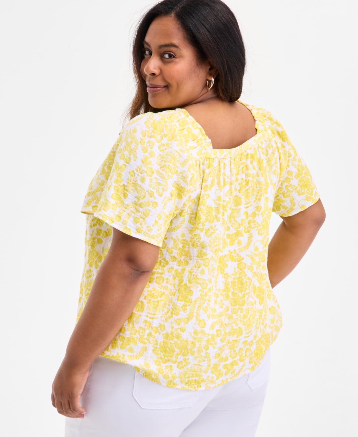 Style & Co Plus Size Short-sleeve Top, Exclusively At Macy's