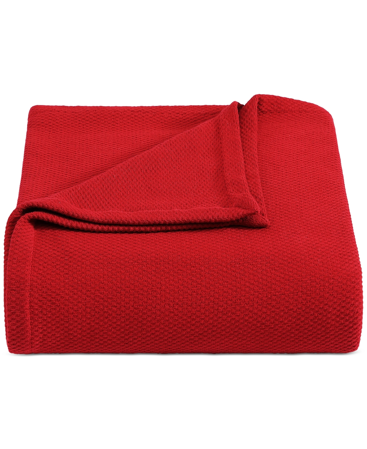 Tommy Hilfiger Solid Cotton Pique Blanket, King