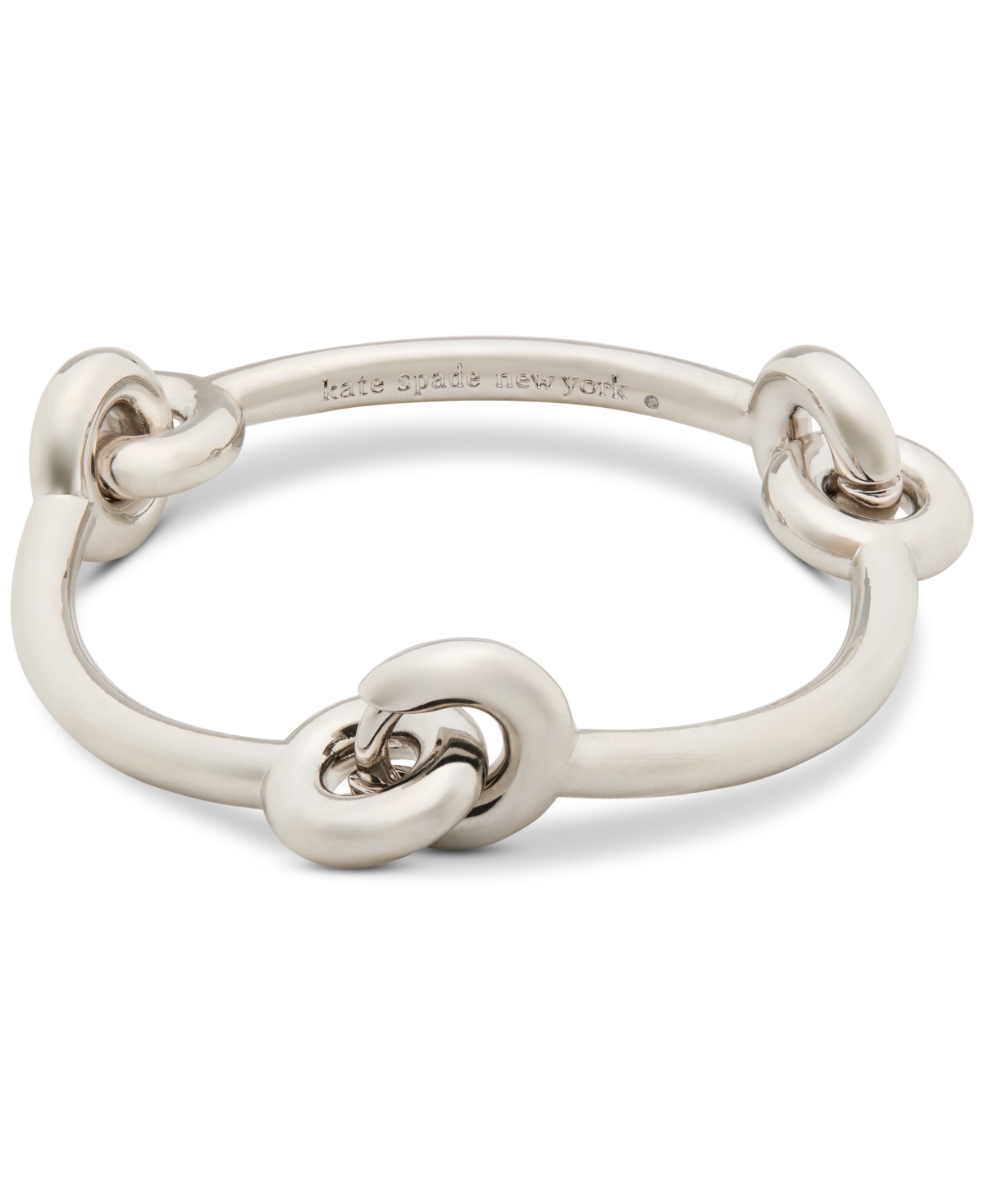 Interlock Bangle Bracelet - Silver