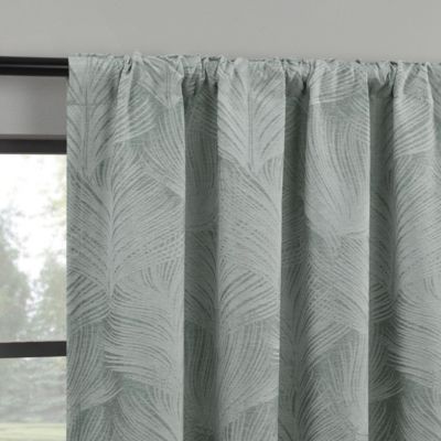 Coppa Leaf Motif Magnetic Closure 100% Blackout Back Tab Curtain Panel