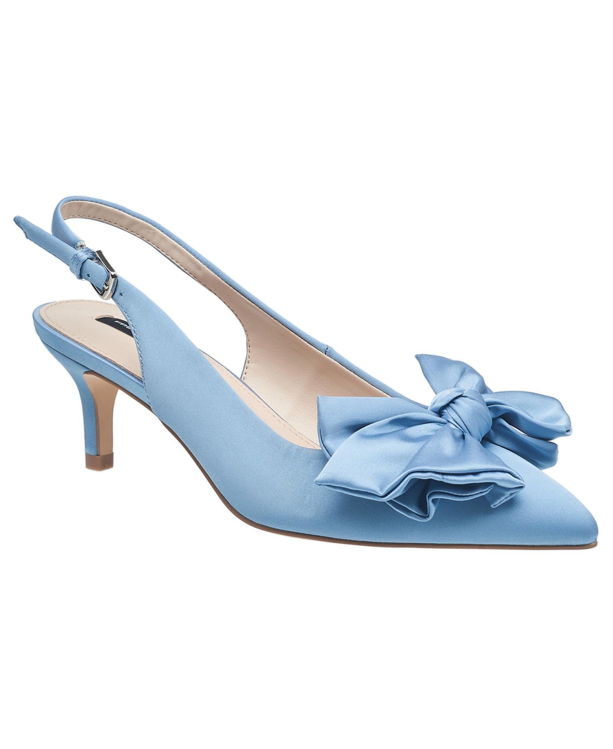 Ladies Quinnbow Slingback Kitten Heel - Nude