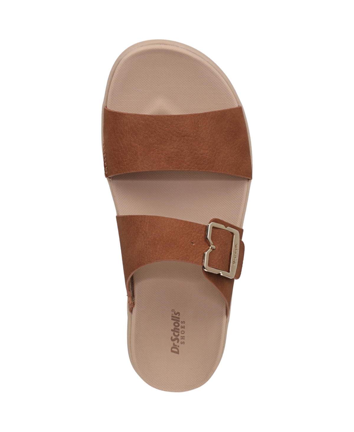 Shop Dr. Scholl's Women's All Time Round Toe Slide Sandals In Honey Brown Faux Leather