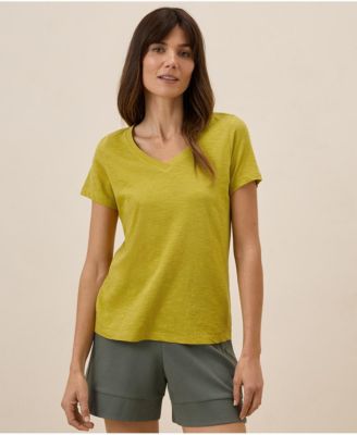 Women's Organic Cotton Featherweight Slub V-Neck Tee