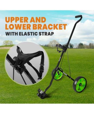 2-Wheel Golf Pull Cart with Adjustable Handle and Foot Brake