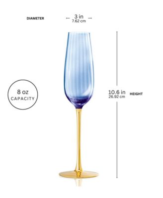 Posh Champagne Flutes, Set of 2