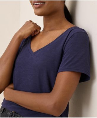 Women's Organic Cotton Featherweight Slub V-Neck Tee
