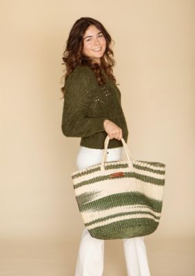 Healing Handmade Sisal Tote Basket Bag