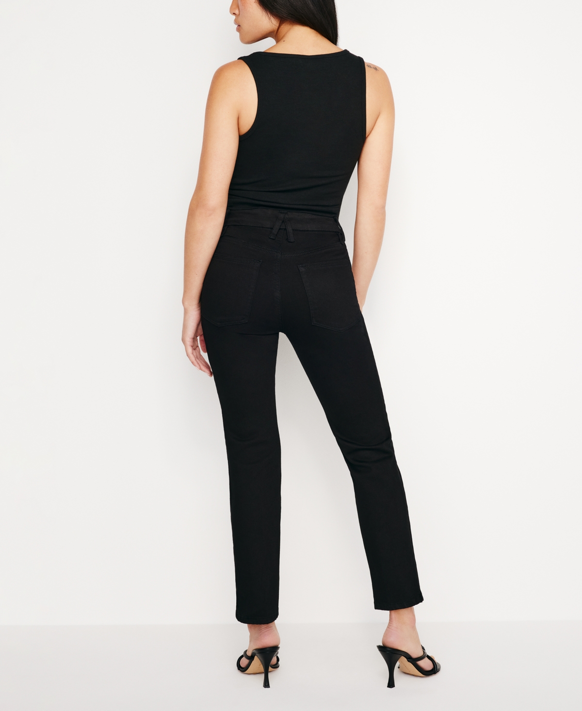 Good American Good Legs Never Fade Ankle Straight Leg Jeans