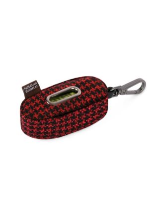 Proper Pup Poop Bag Dispenser: Houndstooth - Red/Black