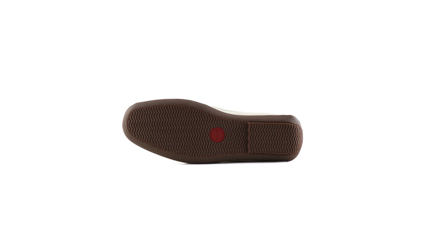 Мужские туфли Marc Joseph New York Broadway Venetian Leather Loafer, цвет: Молочный белый замшевый — фото 4