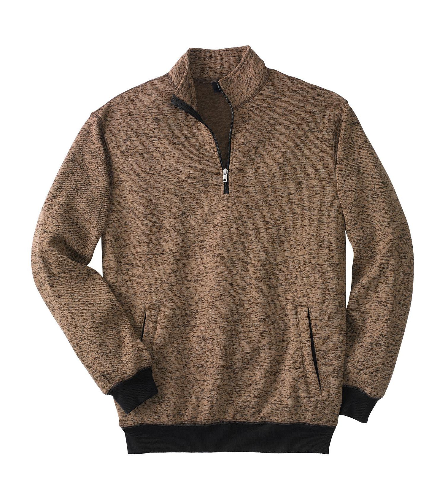 Big & Tall Quarter Zip Fleece Sweater