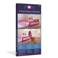 Lightweight Mesh Security Adjustable Bed Rail Double Pack, Black & White