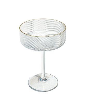 Stax Optic Twist Coupe Glasses, Set of 6