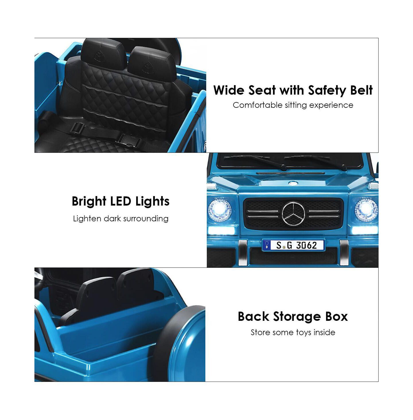 Детская игрушка HONGGE Licensed Mercedes-Benz Maybach 12V Powered Ride-On Car, 45"L x 27"W x 22.5"H, Ages 3+, цвет: Тёмно-синий — фото 10