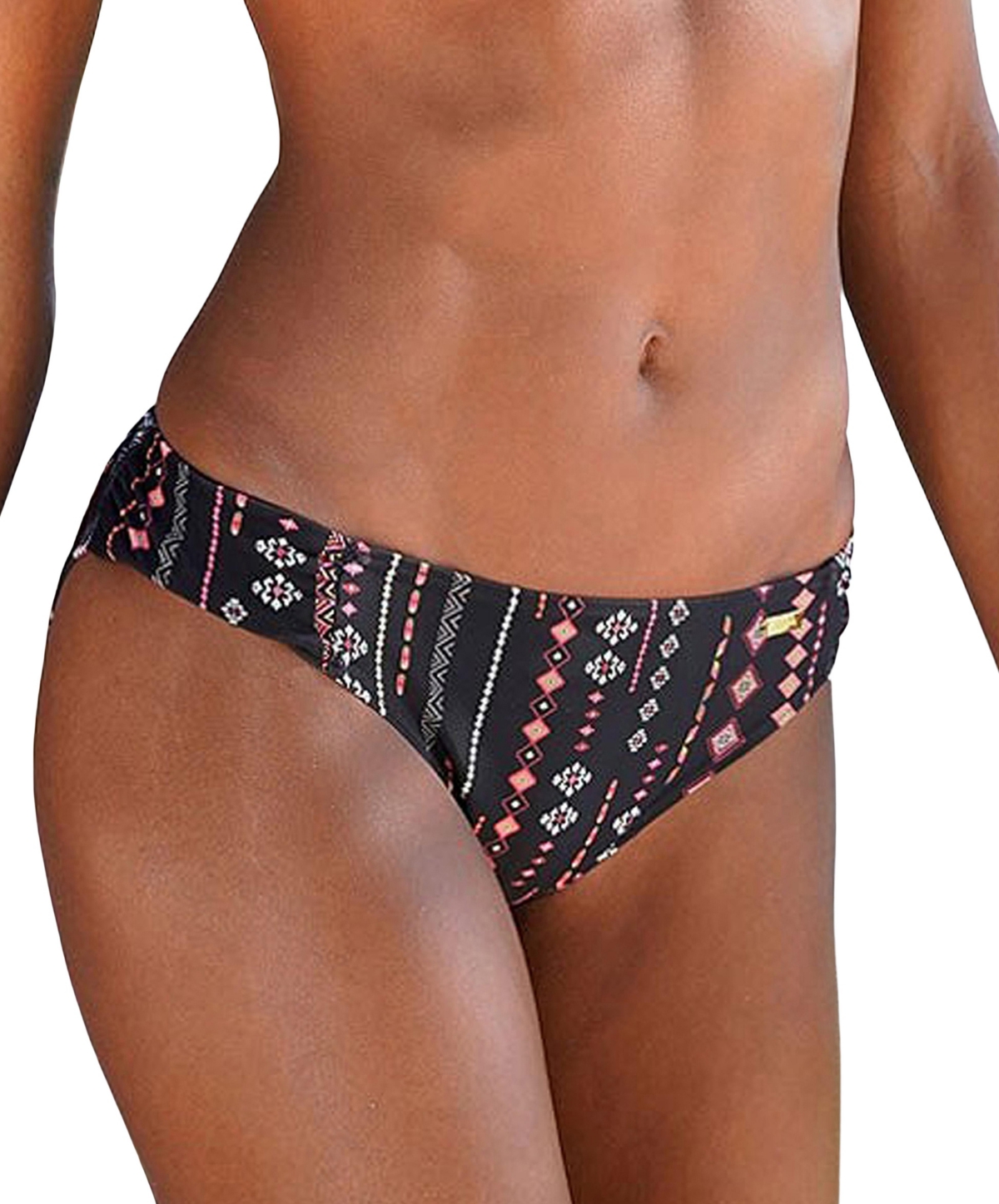 Women's Pattern Classic Bikini Swimsuit Bottom - Black printed