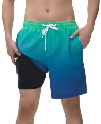 Men's 7" Compression Liner Stretch Swim Trunks UPF 50+