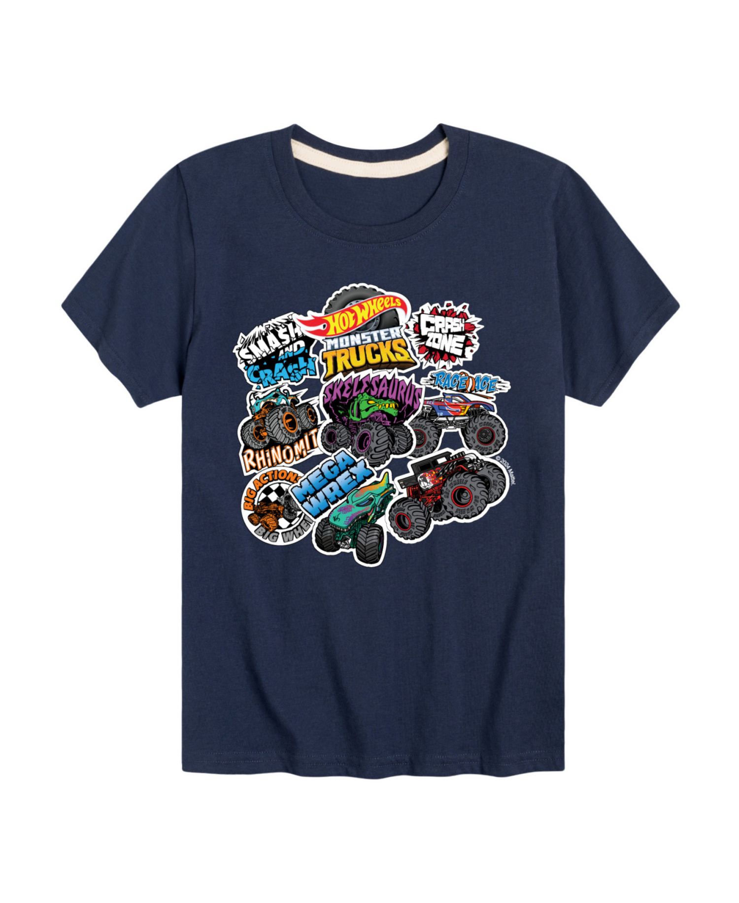 Big Boys Hot Wheels Stickers Graphic T-Shirt