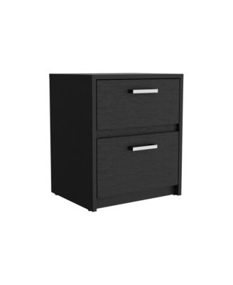 Modern 2-Drawer Nightstand for Bedroom Storage