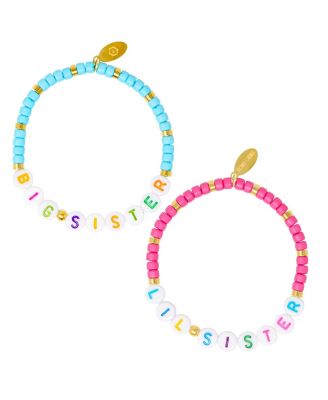 Zomi Gems Girls SisLil Sis Stretchy Bead Bracelet Set - Pinkteal 25$