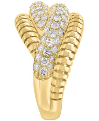 EFFY&reg; Diamond Crossover Statement Ring (1-1/10 ct. t.w.) in 14k Gold