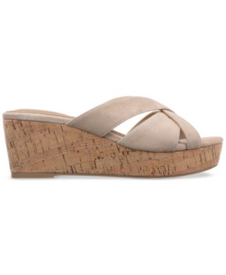 Women's Juliaa Strappy Cork Platform Wedge Sandals, Created for Macy's