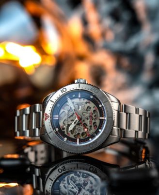 Men's Croft 42 Skeleton Automatic Solid Stainless Steel Bracelet Watch, 42mm