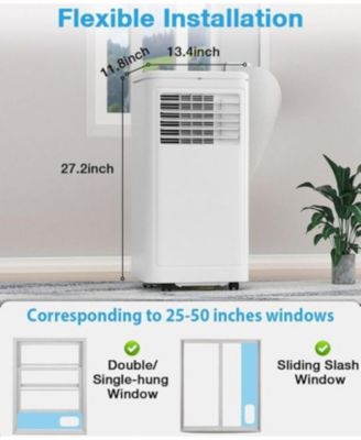 10000 BTU Portable Air Conditioner with Dehumidifier, Fan, Timer & Remote for Rooms up to 450 sq. ft
