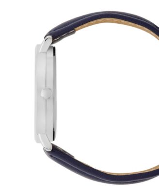 Unisex Millennium Blue Leather Watch, 40mm