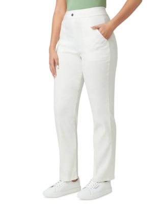Women's High-Rise Straight-Leg Pull-On Pants