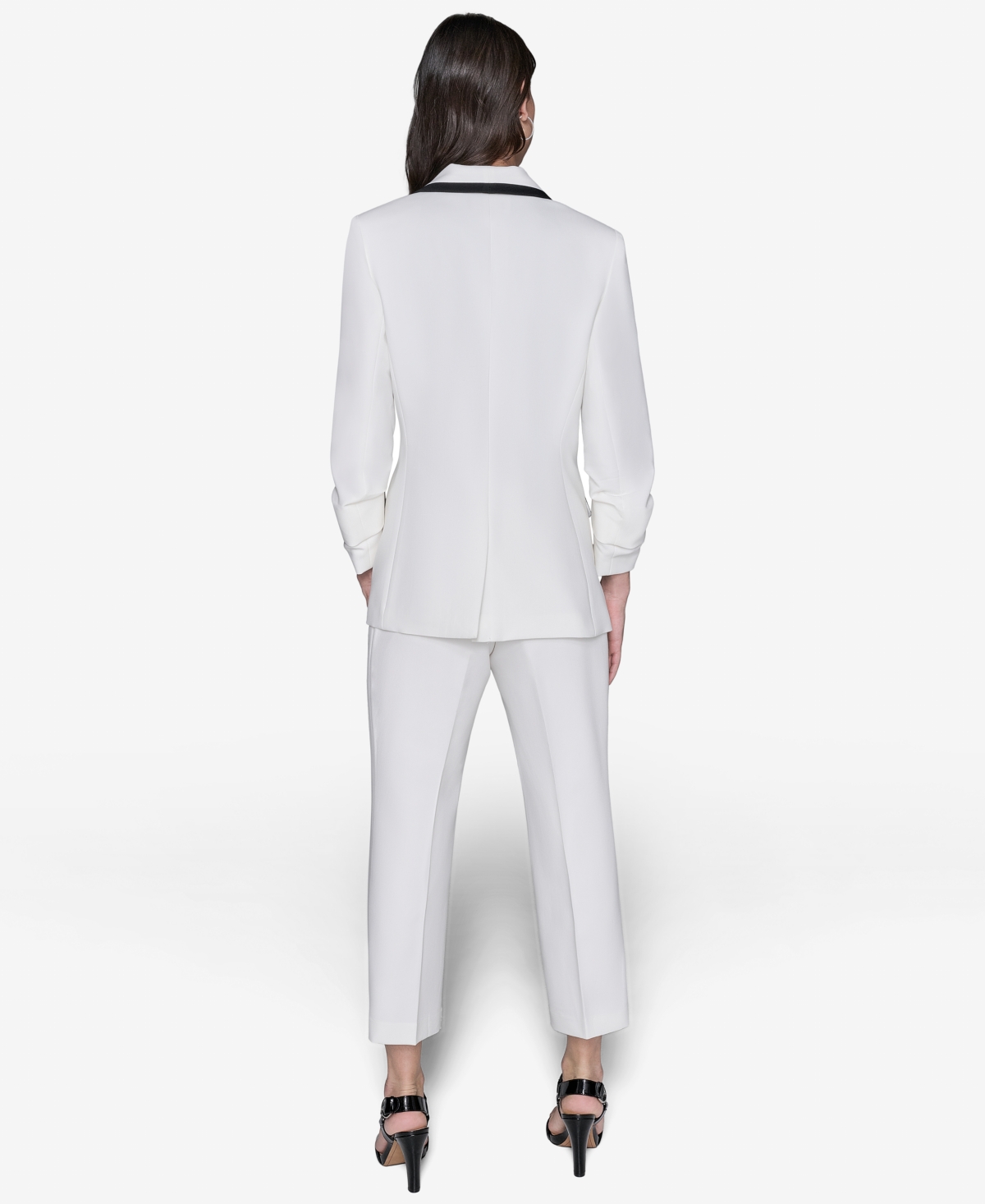 Shop Karl Lagerfeld Women's Contrast-trim One-button Blazer