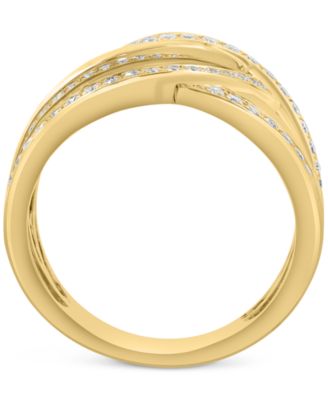 EFFY&reg; Diamond Crossover Openwork Statement Ring (1/3 ct. t.w.) in 14k Gold