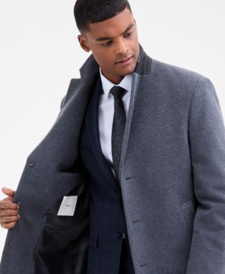 Men's Prosper Wool-Blend Slim Fit Overcoat