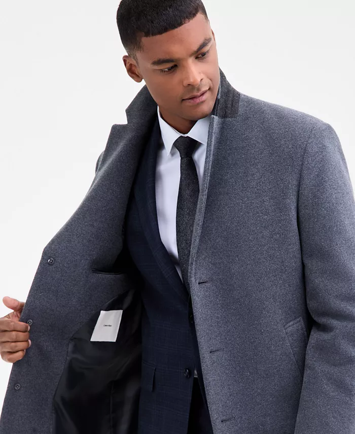Men's Prosper Wool-Blend Slim Fit Overcoat - thumbnail 5