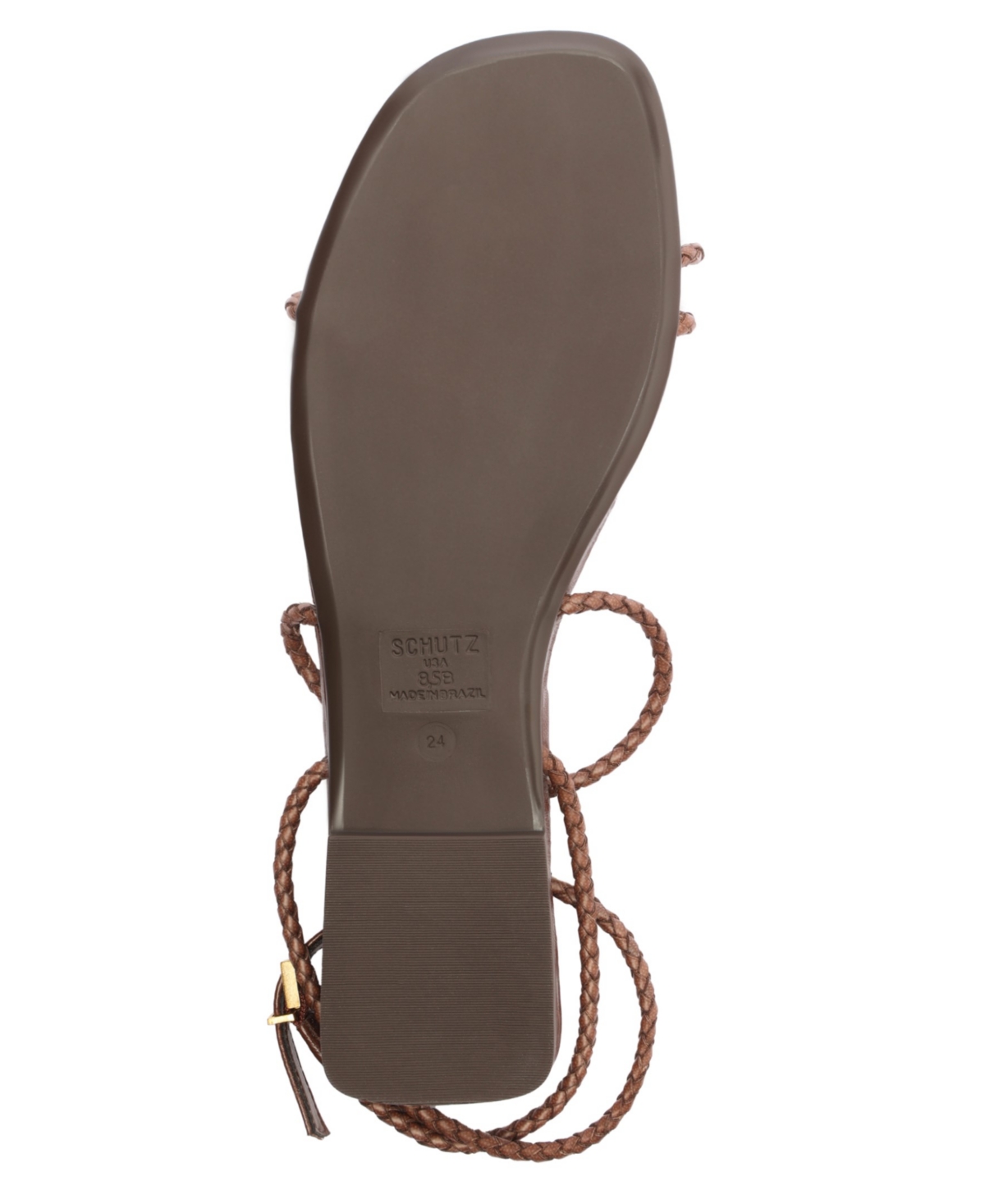 SCHUTZ WOMEN'S KAYA STRAW FLAT SANDALS 
