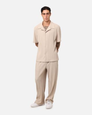 Men's Pleated Pants, Olive, XL