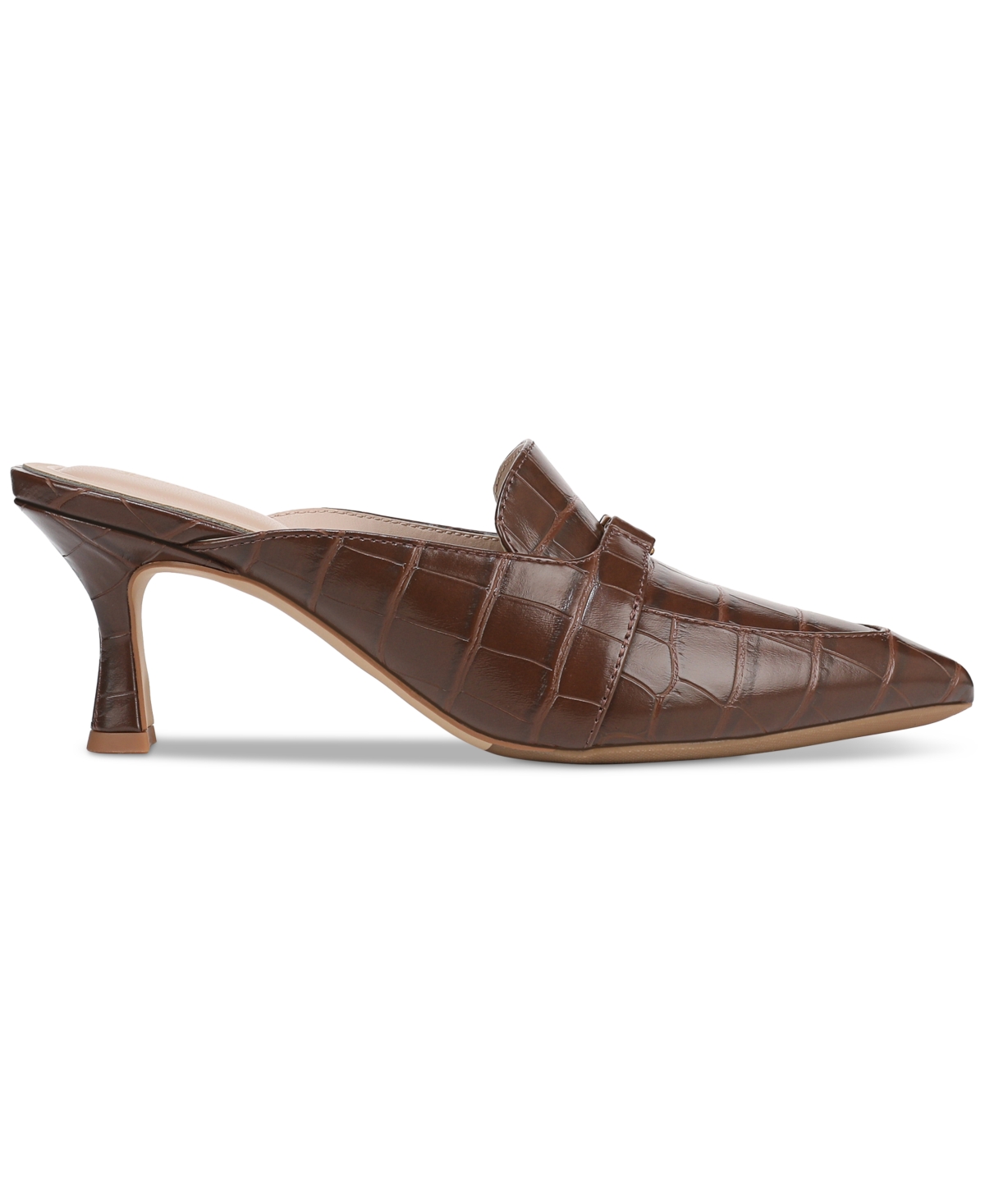 Giani Bernini Women's Britaa Croco Kitten Heel Mules, Created For Macy's In Brown