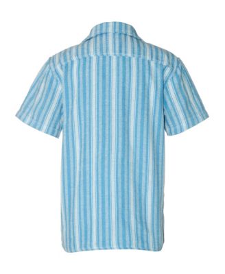 Big Boys Over Vista Textured Stripe Short Sleeve Woven Shirt