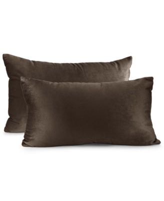 Elegant Velvet Removeable Cover 2-Pack Decorative Pillows, 12" x 20"