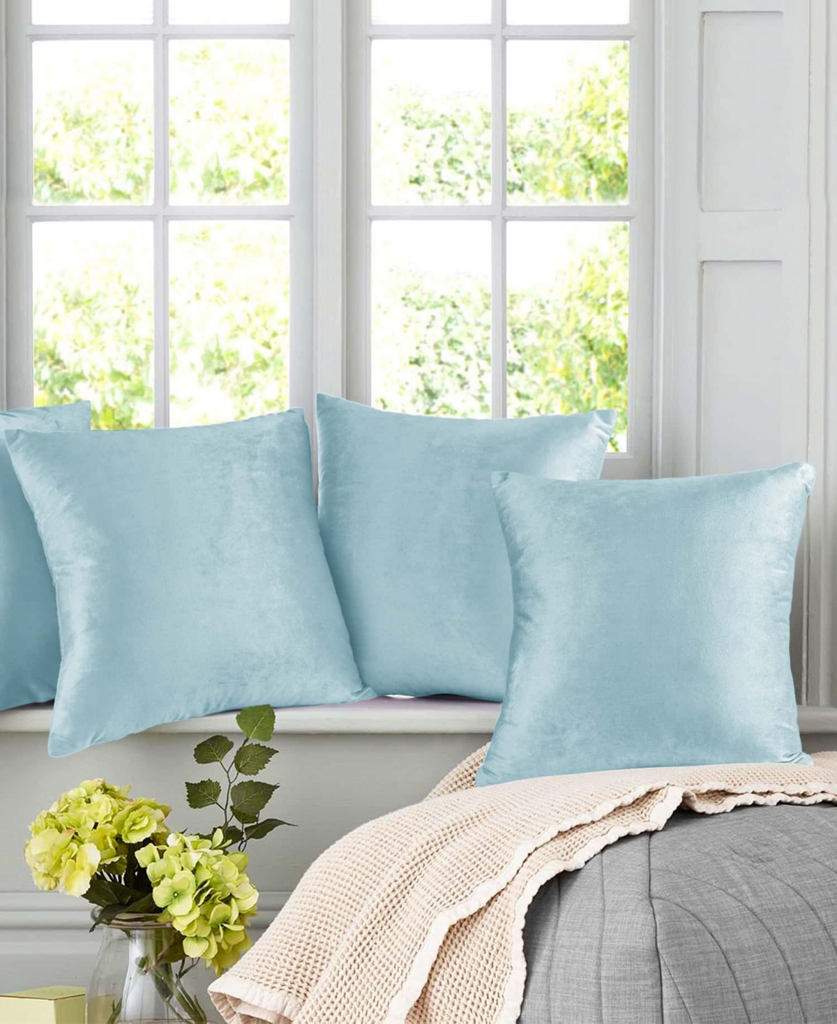 Nestl Elegant Velvet Removeable Cover 2-pack Decorative Pillows, 16" X 16"