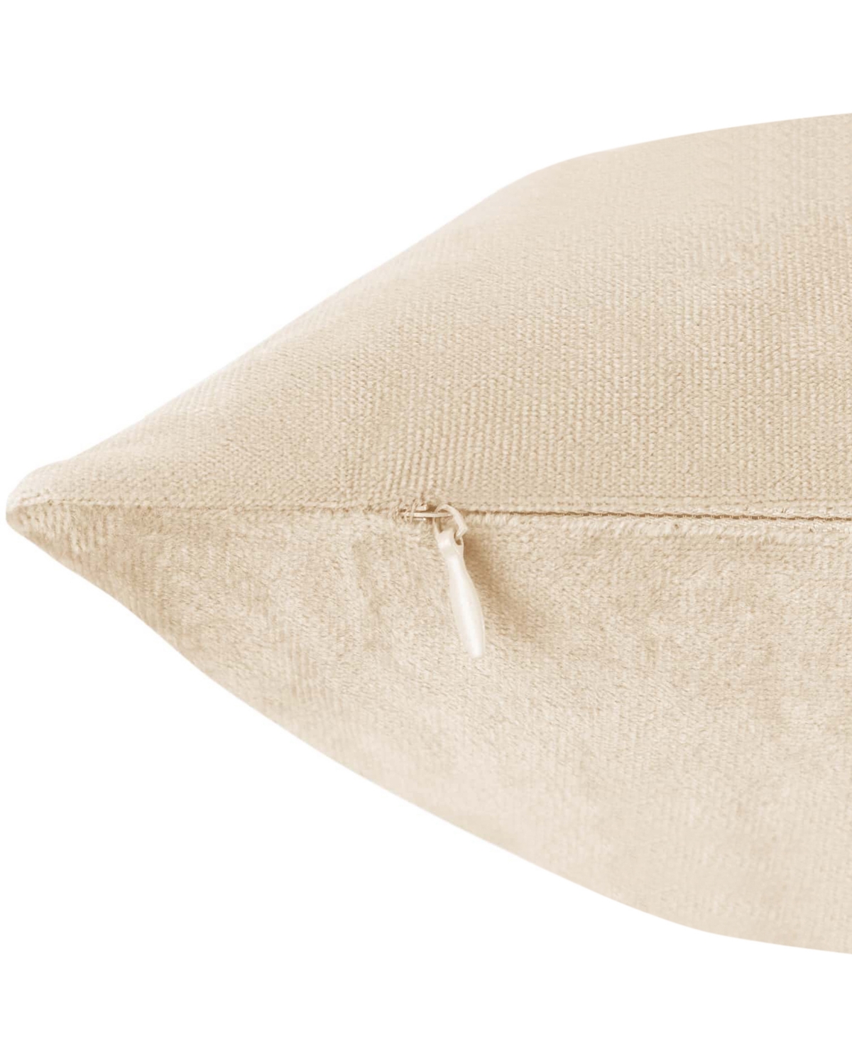 Nestl Elegant 2-pack Velvet Decorative Throw Pillows With Removeable Covers, 18" X 18" In Beige Cream