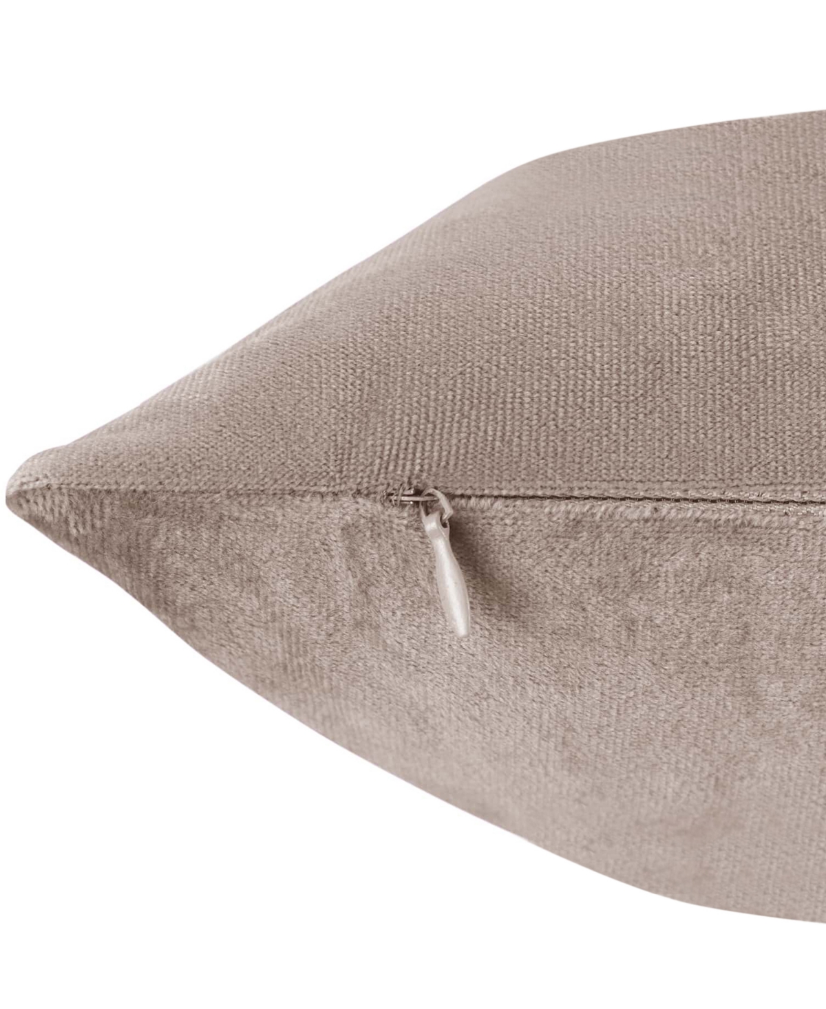 Nestl Elegant 2-pack Velvet Decorative Throw Pillows With Removeable Covers, 18" X 18" In Taupe